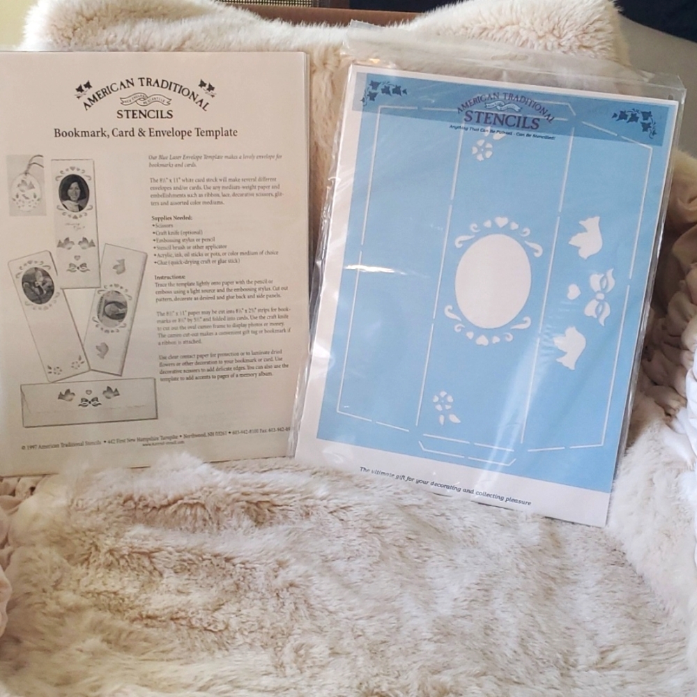 New, 2 Template Packets, Bookmark, Card Envelope